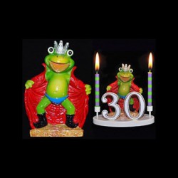 La grenouille Mr. Roi pour anniversaire