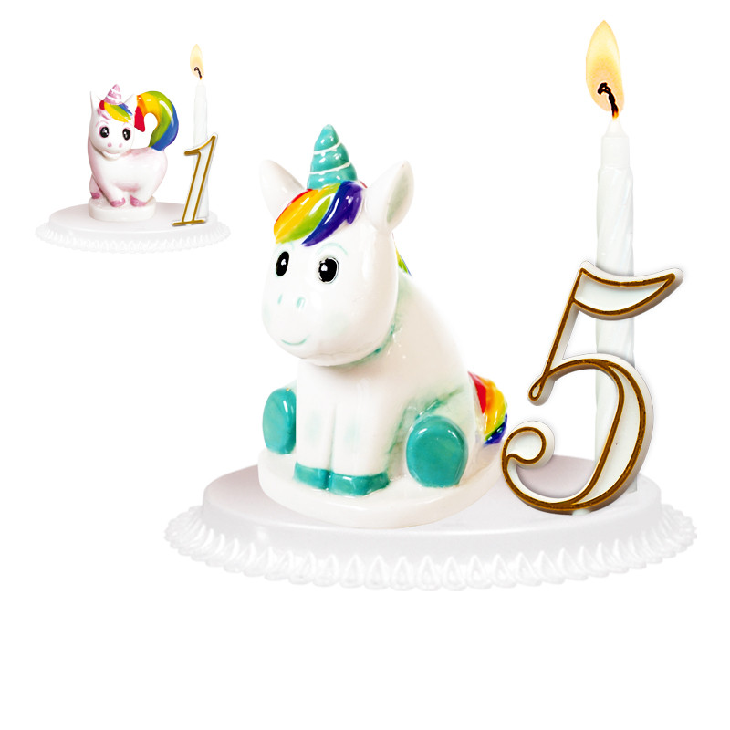 Bougies d'anniversaire - Mix licorne - Dekora