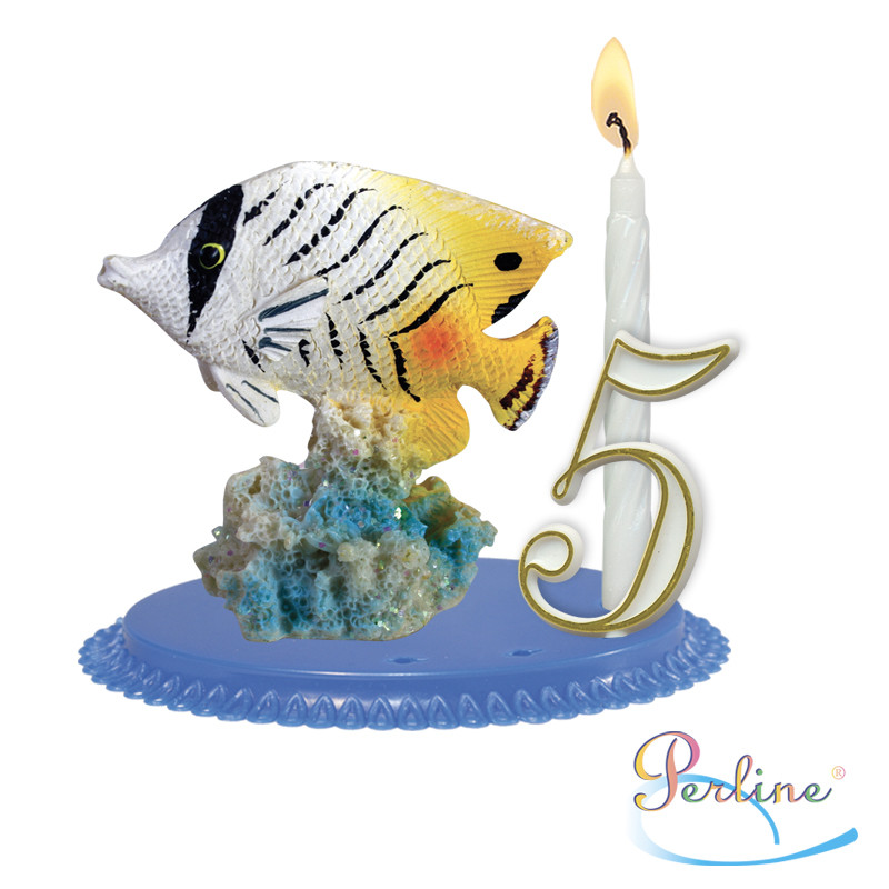 Magnifique Poisson Porte Bougie Colore Pour Egayer Votre Anniversaire