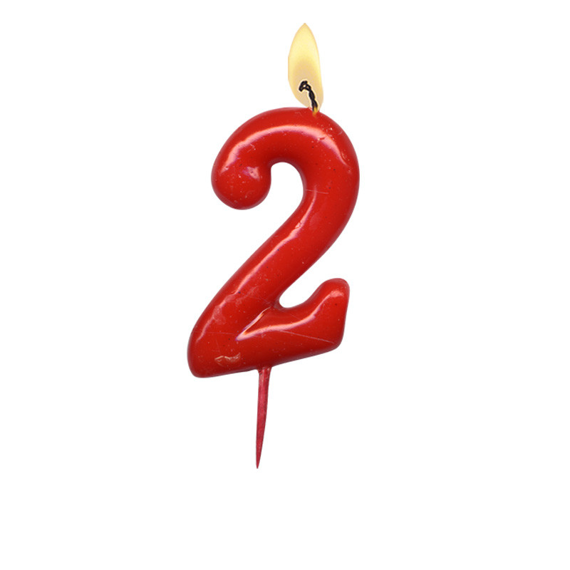 Bougies Chiffre Comic Rouge N°1 pour anniversaire éclatant et réussi