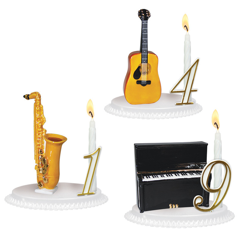 Joli Porte-bougies instrument de Musique pour anniversaire musical